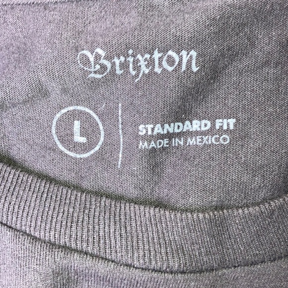 Brixton Mfg. Company Shirt Tee Top Short Sleeve Sz L Black - Picture 5 of 5